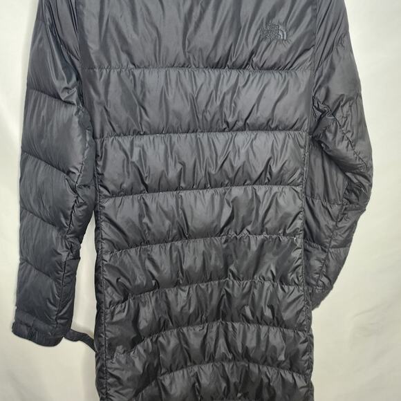The North Face 550 Women's Black Puffer Quilted Long Hooded Winter Coat Size XS - Picture 14 of 15